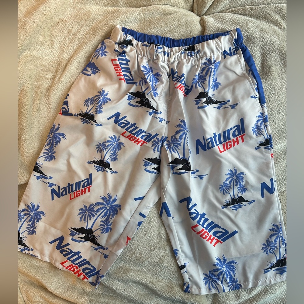 Men’s Size 2XL Natural Light Swim Trunks Bathing Suit Bermuda Shorts
